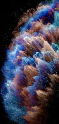Add a colorful burst of energy to your phone screen with this dynamic live wallpaper! Enjoy the mesmerizing display of vibrant colors as they explode in every direction, set against a black background for maximum impact