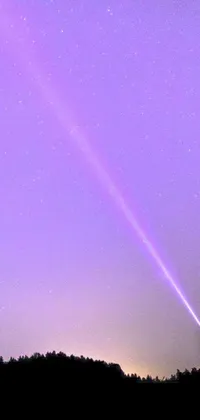 Get lost in the mesmerizing beauty of this phone live wallpaper featuring a majestic purple sky