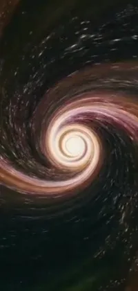 This phone live wallpaper boasts a mesmerizing spiral design against a starry night sky