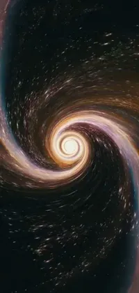 Adorn your phone screen with this captivating live wallpaper featuring a stunning spiral in the sky