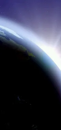 Transform your phone screen into a breathtaking view of the Earth from outer space with this live wallpaper
