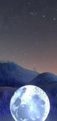 Immerse yourself in the enchanting beauty of the night sky with this live wallpaper