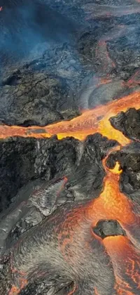 Lava Fissure Vent Body Of Water Live Wallpaper