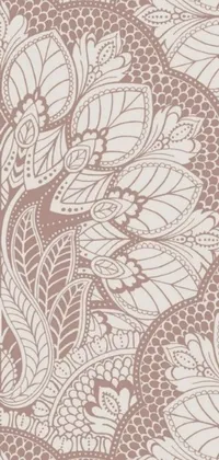This lovely phone live wallpaper features a delicate floral design in soft sepia tones