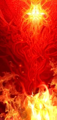 This live wallpaper features a stunning digital art representation of an open book with blazing flames emerging from its pages