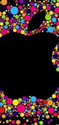 Get your phone to come alive with this stunning Apple logo live wallpaper! Made up of vibrant multicolored circles, this playful design is sure to catch the eye
