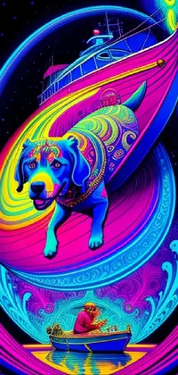 Light Art Dog Live Wallpaper