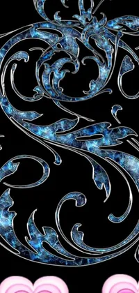 Looking for a stunning new live wallpaper for your phone? Check out this gorgeous design featuring two blue hearts set against a dark background of black and silver
