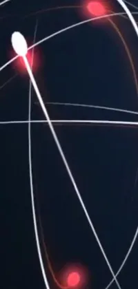 This phone live wallpaper displays a digital art close up of a mobile device with lasers in mid-flight