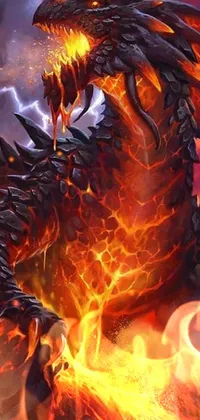 Get mesmerized by the fiery Deathwing, the legendary dragon in this Live Wallpaper