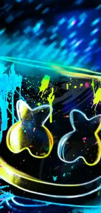 Looking for a unique and eye-catching live wallpaper for your phone? Check out this dynamic display featuring marshes, graffiti art, and blacklight neon colors