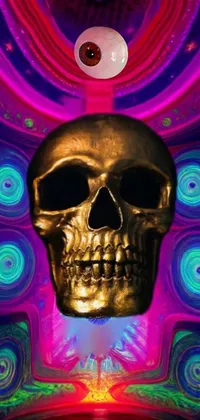 Light Art Skull Live Wallpaper