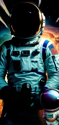 Light Astronaut Electric Blue Live Wallpaper