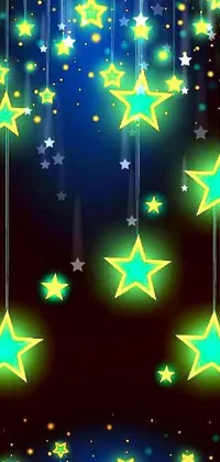 Looking for a stunning phone wallpaper to elevate your device’s screen? Check out this amazing live wallpaper featuring a bunch of glowing stars hanging from strings