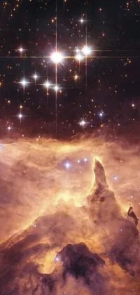 This phone live wallpaper depicts a star-filled sky full of twinkling stars