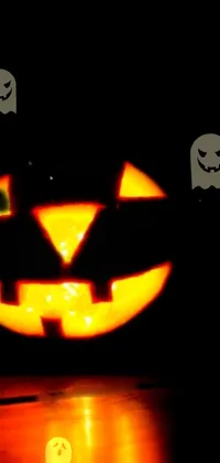 Experience the magic of Halloween with this phone live wallpaper