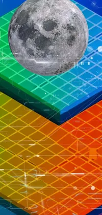 This live wallpaper for phones features a sleek computer keyboard resting on a colorful surface