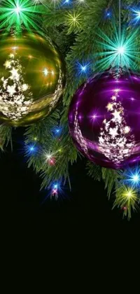 Light Branch Christmas Tree Live Wallpaper