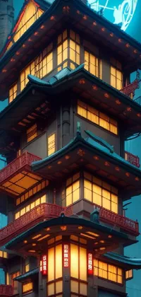 Light Building Temple Live Wallpaper