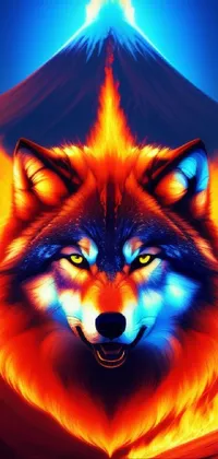 Download Fire and Ice Wolf capturing the beauty of nature