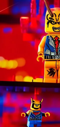 If you're searching for a live wallpaper that's both whimsical and exciting, look no further than this Lego couple on top of a table surrounded by toyish elements