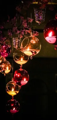 Light Christmas Ornament Amber Live Wallpaper