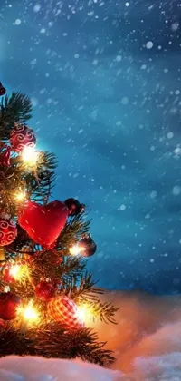 Light Christmas Tree Sky Live Wallpaper