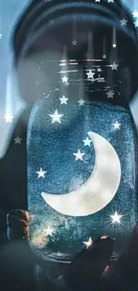 Light Crescent Moon Live Wallpaper
