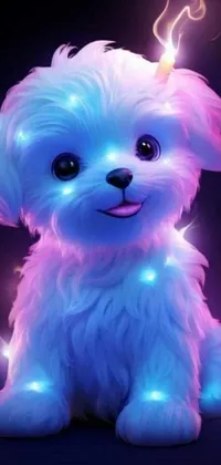 Light Dog Purple Live Wallpaper
