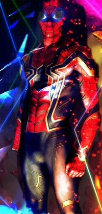 Get ready for an electrifying sight on your phone screen with this Spider-Man inspired digital art wallpaper
