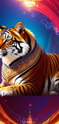 Light Felidae Bengal Tiger Live Wallpaper