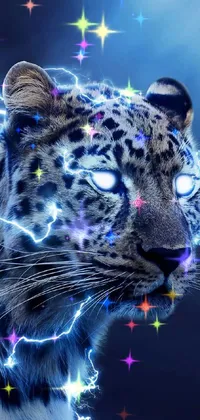 This stunning phone live wallpaper showcases a fierce leopard in stunning detail