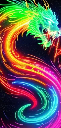 neon rainbow wallpaper