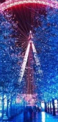 Light Fireworks Christmas Tree Live Wallpaper
