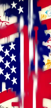 Light Flag Of The United States Font Live Wallpaper