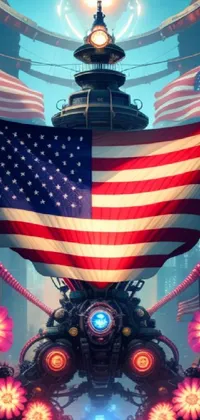Light Flag Of The United States World Live Wallpaper