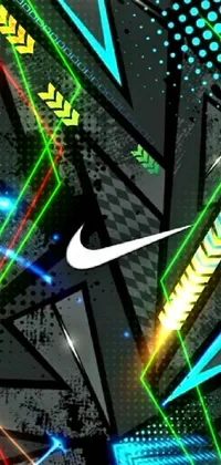 This live wallpaper features a close-up shot of a cell phone with a Nike logo on it