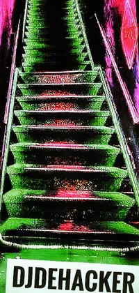 Light Green Stairs Live Wallpaper