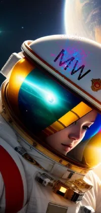 Light Helmet Astronaut Live Wallpaper