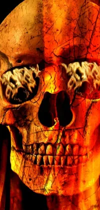 the burning skull Live Wallpaper