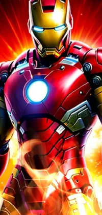Light Iron Man Cartoon Live Wallpaper