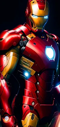 Light Iron Man Red Live Wallpaper