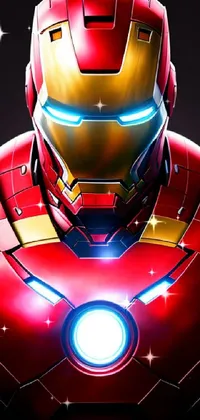 Light Iron Man Red Live Wallpaper