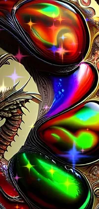 Transform your phone's background into a mystifying work of abstract 3D art with this dragon live wallpaper
