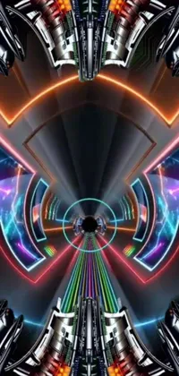 Experience a stunningly futuristic train ride with this phone live wallpaper