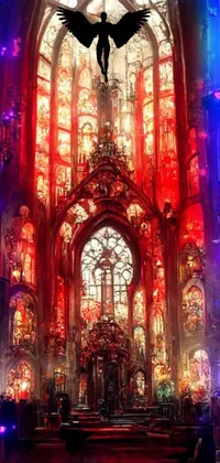 Immerse yourself in a world of gothic art with this highly-detailed matte painting live wallpaper