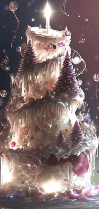 Light Liquid Christmas Ornament Live Wallpaper
