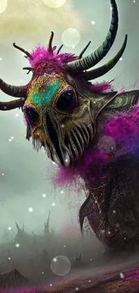 Light Mythical Creature Purple Live Wallpaper