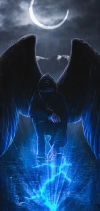 Dark Anime Wings: Live wallpaper - free download