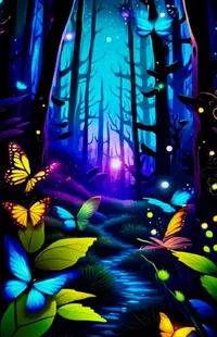 Light Nature Purple Live Wallpaper